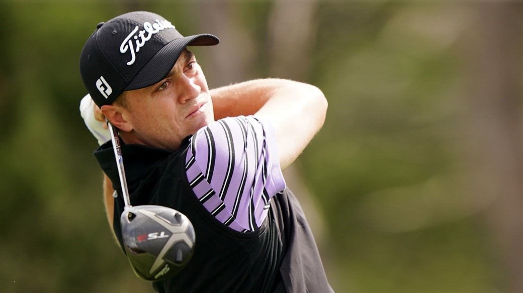 Justin Thomas Tees off with a Titleist TS3 driver at the WGC-Dell Technologies Match Play